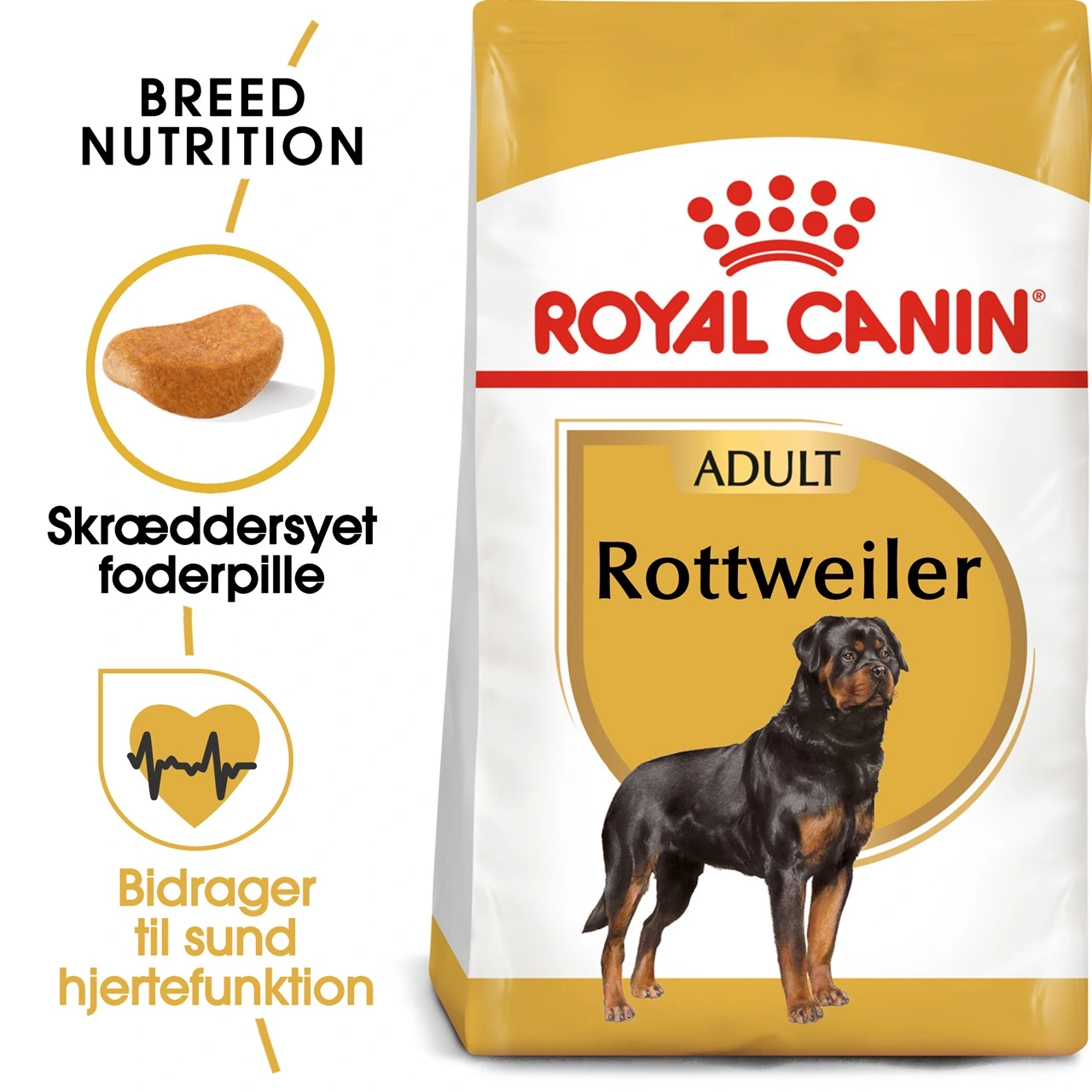 Royal Canin Rottweiler Adult 12 kg - tørfoder til voksne hunde